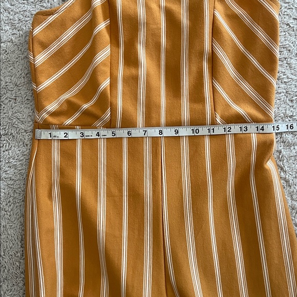 Wide Leg Jumpsuit - Yellow / White Stripe - Picture 6 of 6